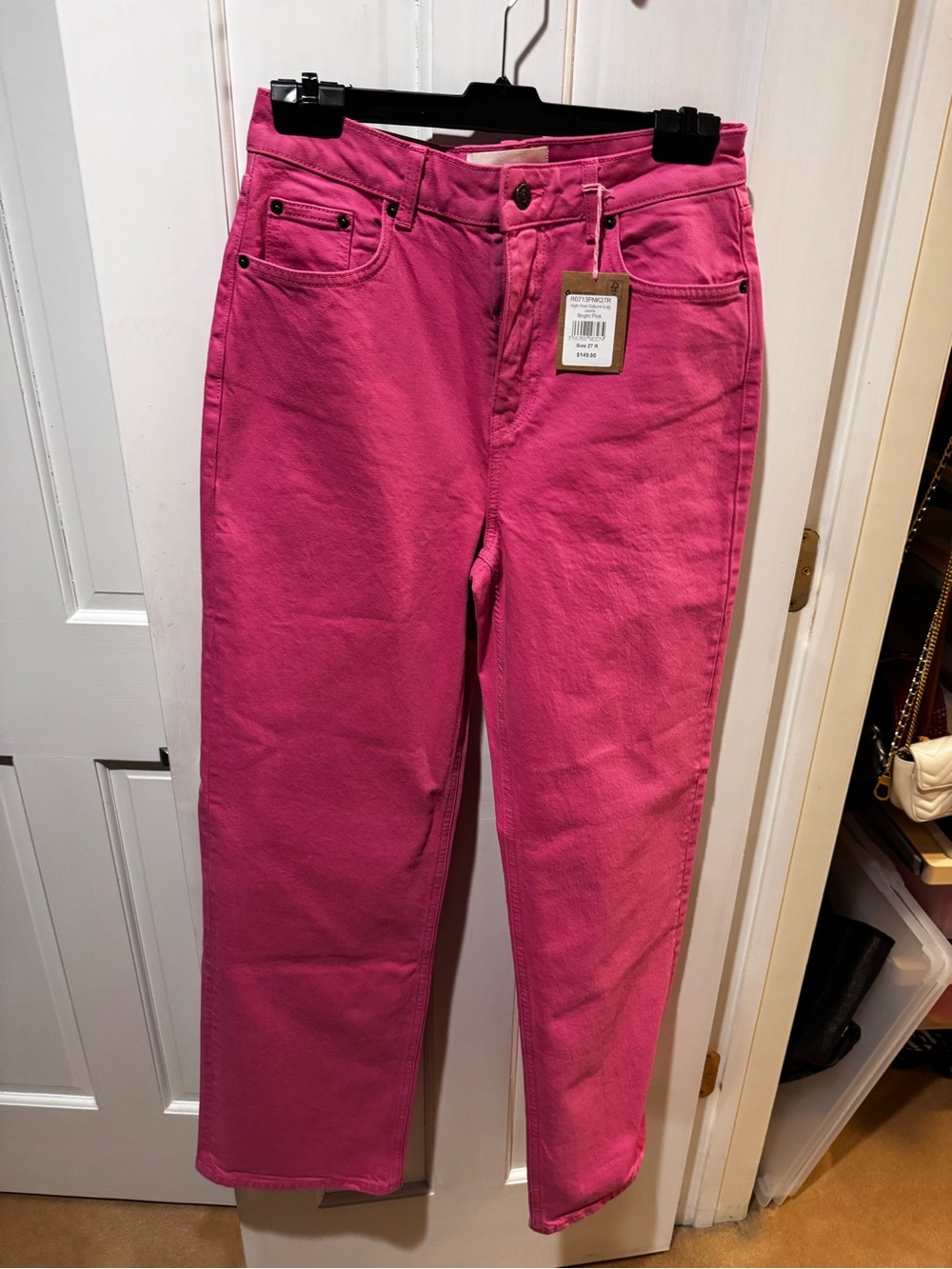 Boden Bright Pink Wide-Leg Jeans - Picture 4 of 4